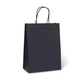 Black Paper Bag with Handles