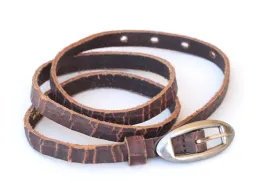 BROWN Skinny Leather belt