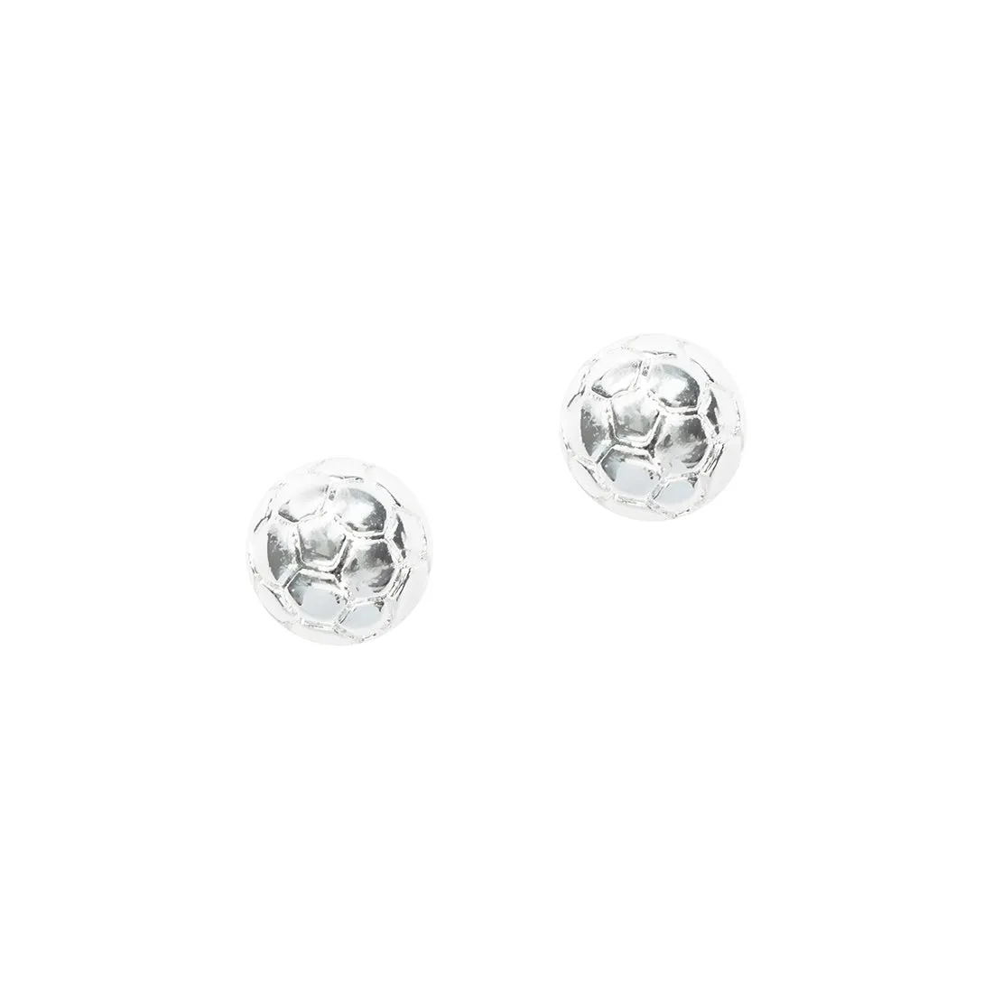 CC Sport Silver Soccer Ball Earrings