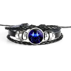 Classy Men Gemini Zodiac Symbol Bracelet