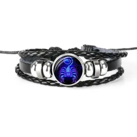 Classy Men Scorpio Zodiac Symbol Bracelet