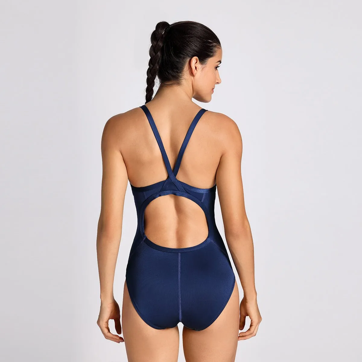 Competitive Athletic Racerback Training Navy One Piece Swimsuit