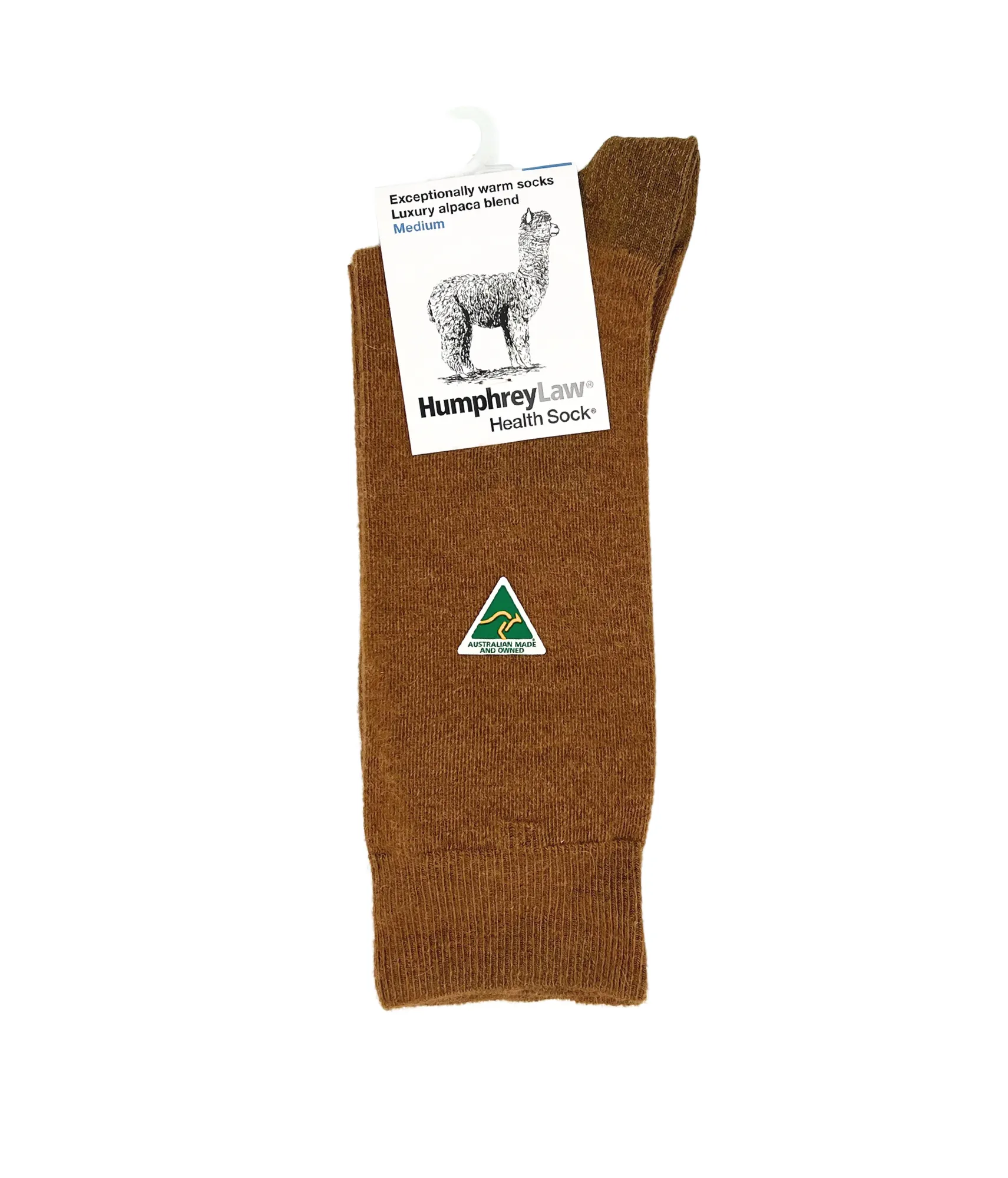 Exceptionally Warm Luxury Alpaca Blend Socks in Nutmeg Brown