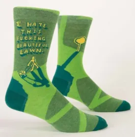 F...ing Beautiful Lawn Men's Crew Socks