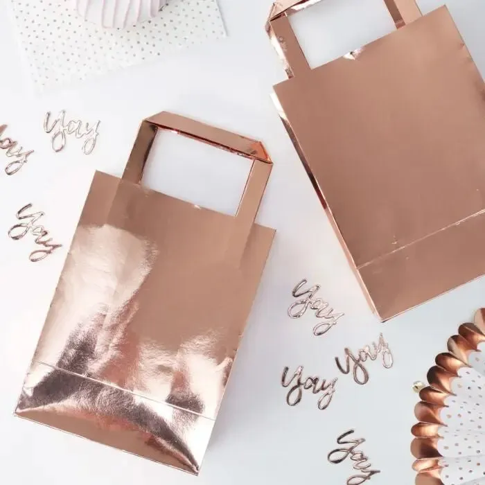 Ginger Ray Rose Gold Party Bags - 5 Pkt