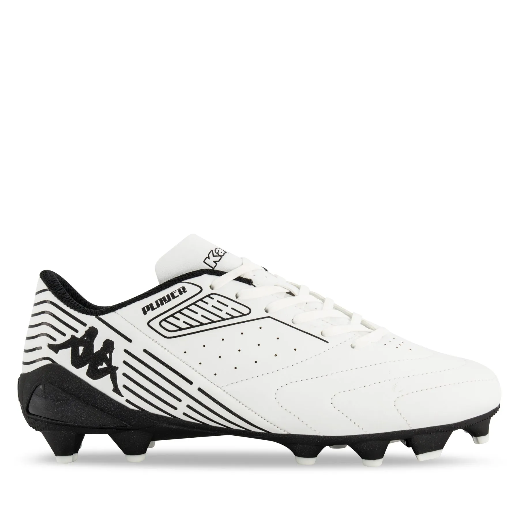 Kappa Player Base FG Boots- White/Black