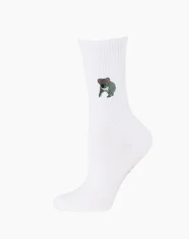 Koala Zoo Conservation Women's Bamboo Crew Socks