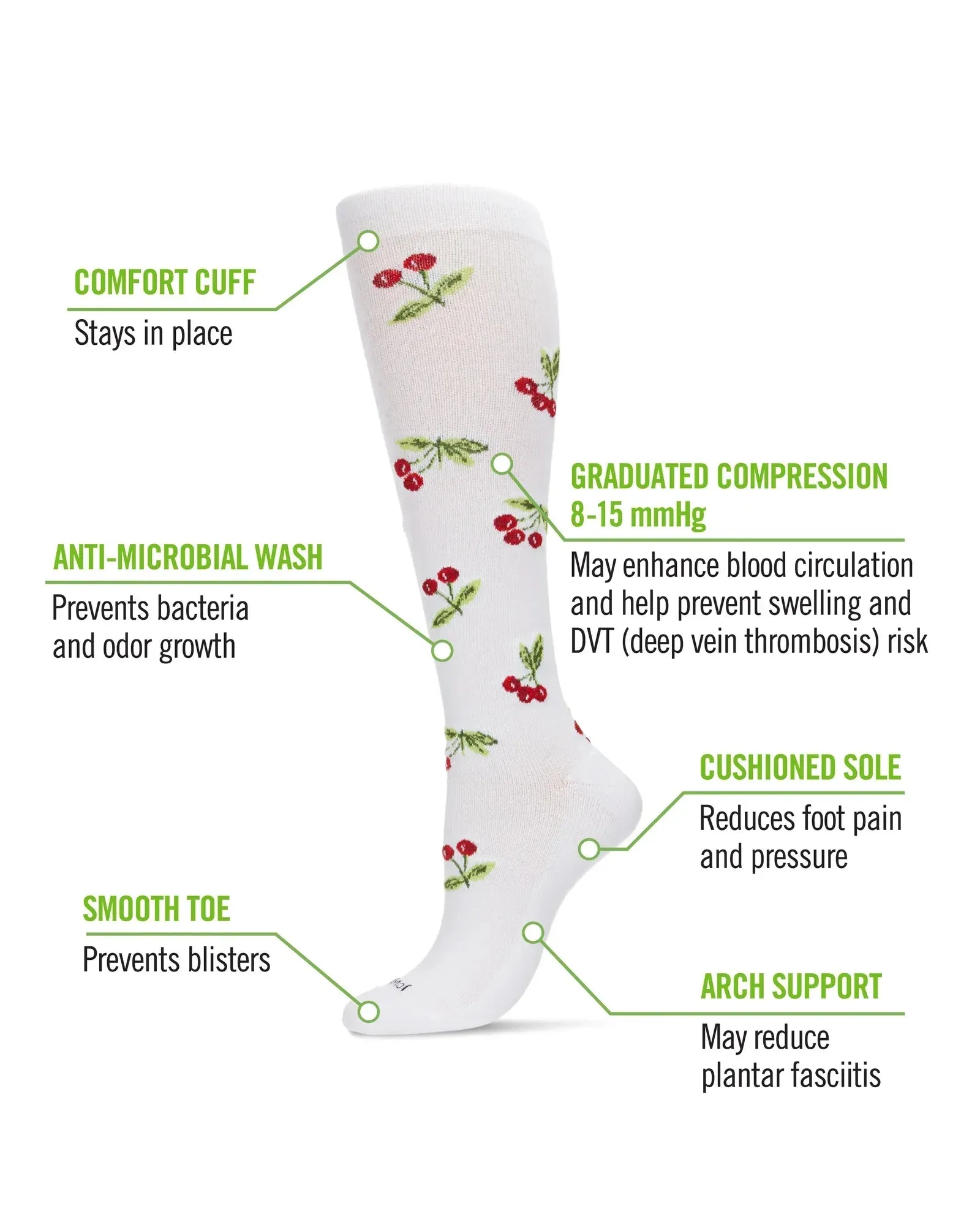 Ladybugs Women's Bamboo Compression Socks