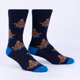 Meditating Bigfoot Men's Crew Socks