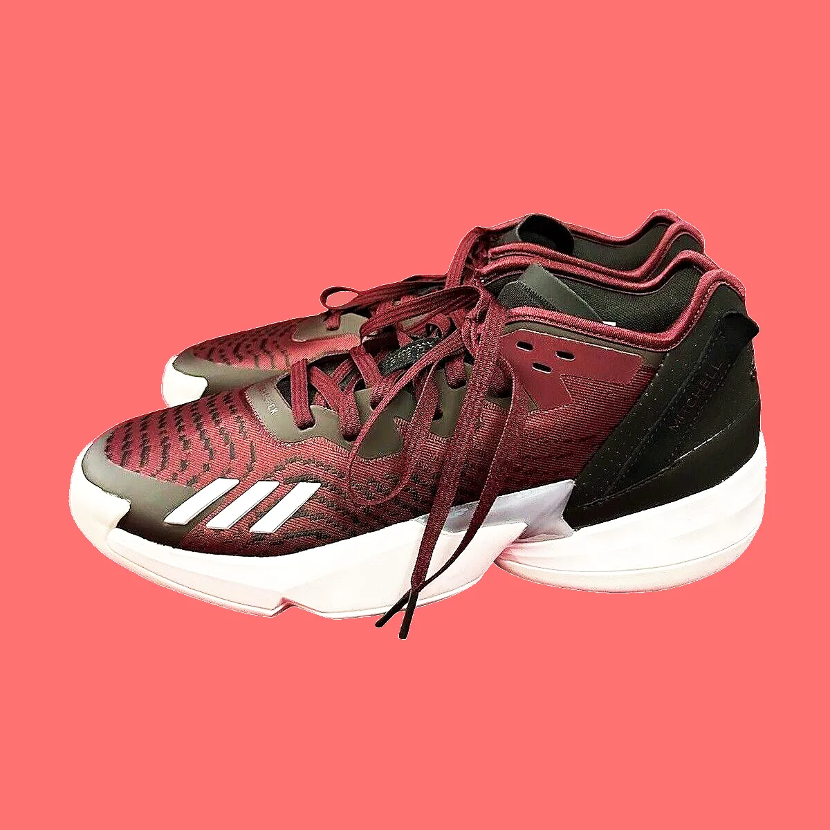 Men's adidas D.O.N. Issue 4 Basketball Shoes Sneakers Red Wine HQ6222 Size 19 XL