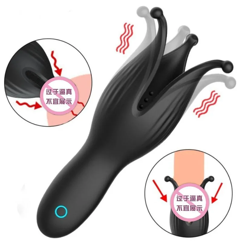 Penis Trainer Vibrating Male Masturbator - Silicone Pocket Pussy Sex Toys for Men