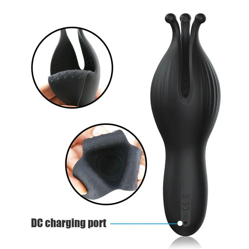 Penis Trainer Vibrating Male Masturbator - Silicone Pocket Pussy Sex Toys for Men