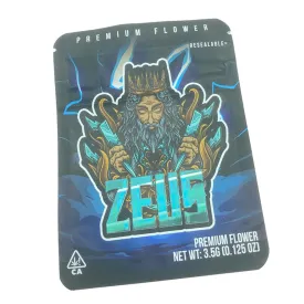 Premium Mylar Bags - Zeus - 10cm x 12.8cm - Each