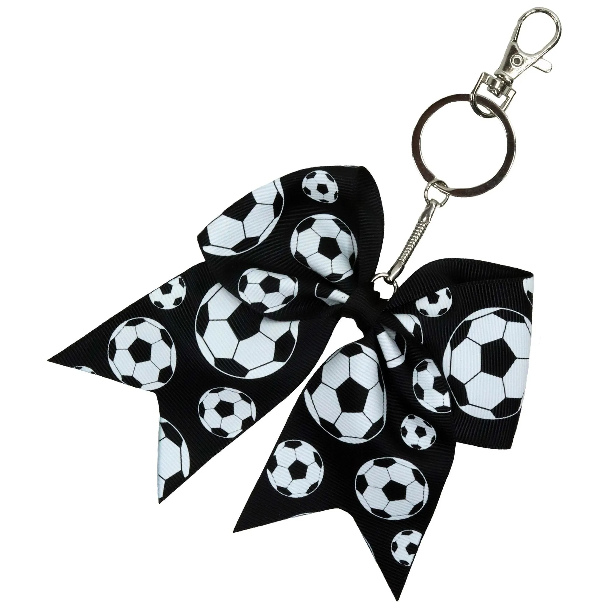 Sports Keychains for Girls Softball Volleyball Basketball Soccer Ribbon Cheer Bow Key Chain