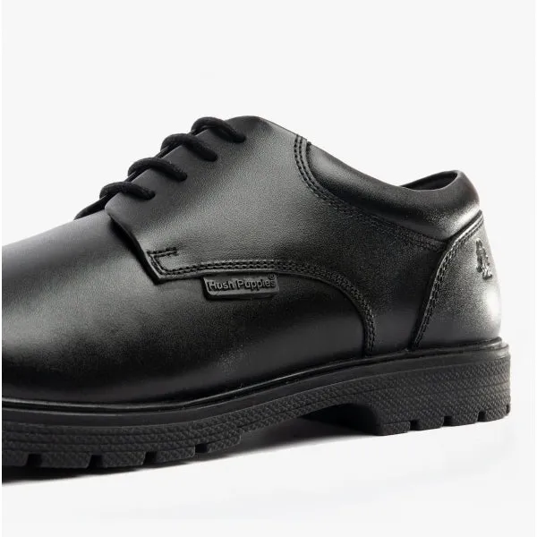 TRISTAN Boys Leather Lace-Up Shoes Black