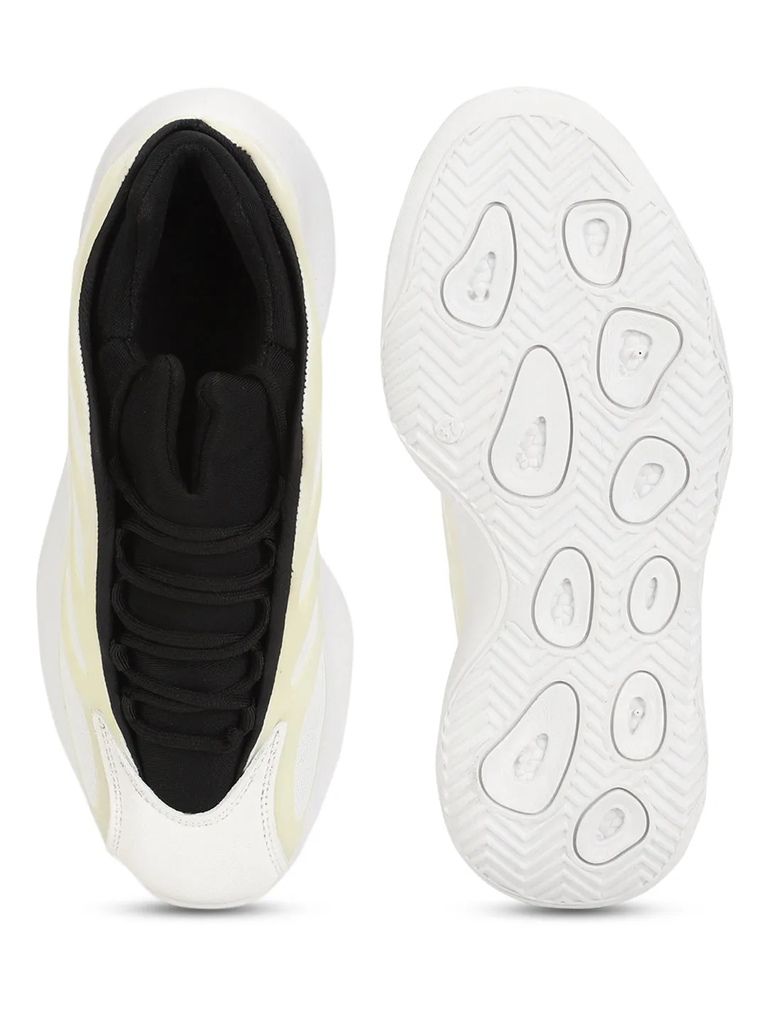 White PU Lace Up Sneakers (TC-SANDLER1-WHT)